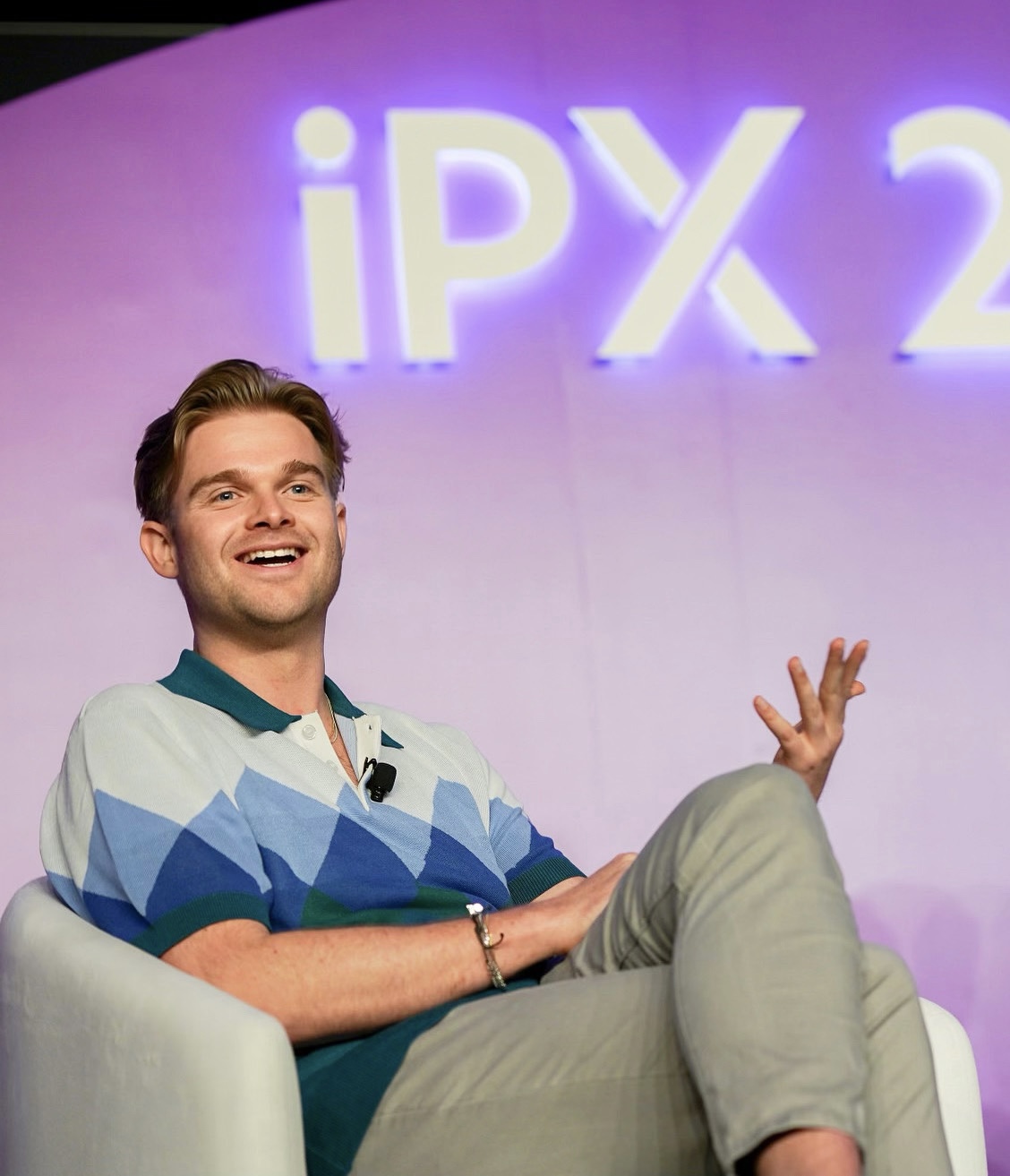 Joey Asleson speaking at iPX conference
